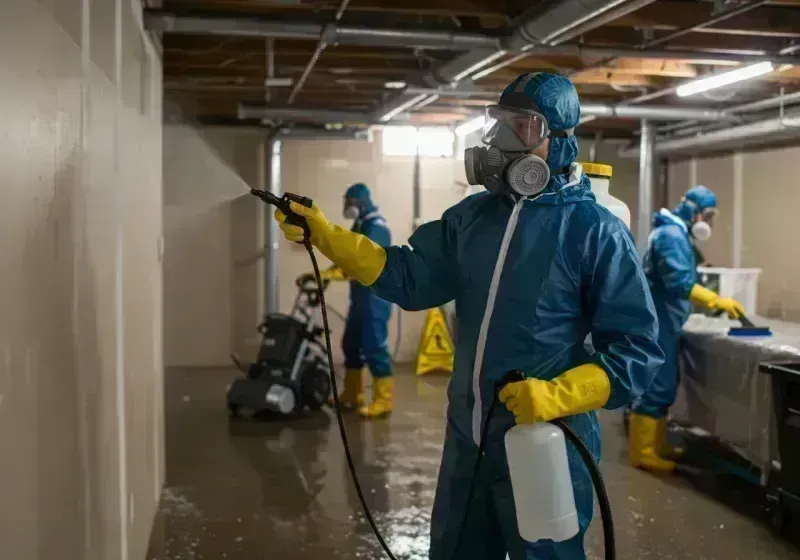 Basement Sanitization and Antimicrobial Treatment process in Sturgis, MI