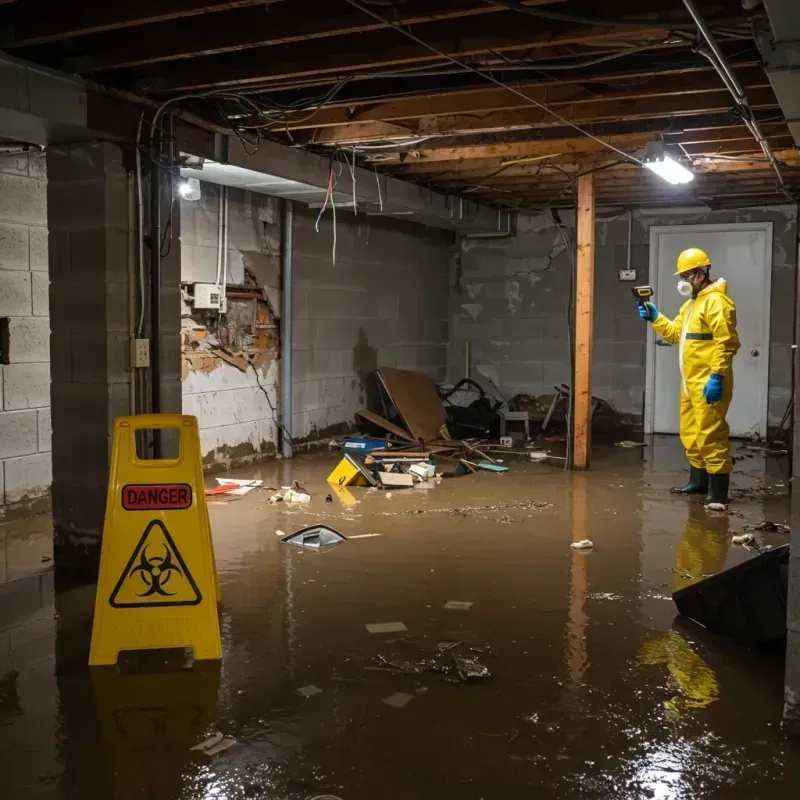 Flooded Basement Electrical Hazard in Sturgis, MI Property